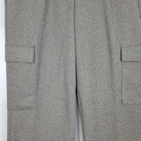 NWT Vero Moda VMPIA Straight Herringbone Pant in Light Grey Size 6 - Picture 8 of 12